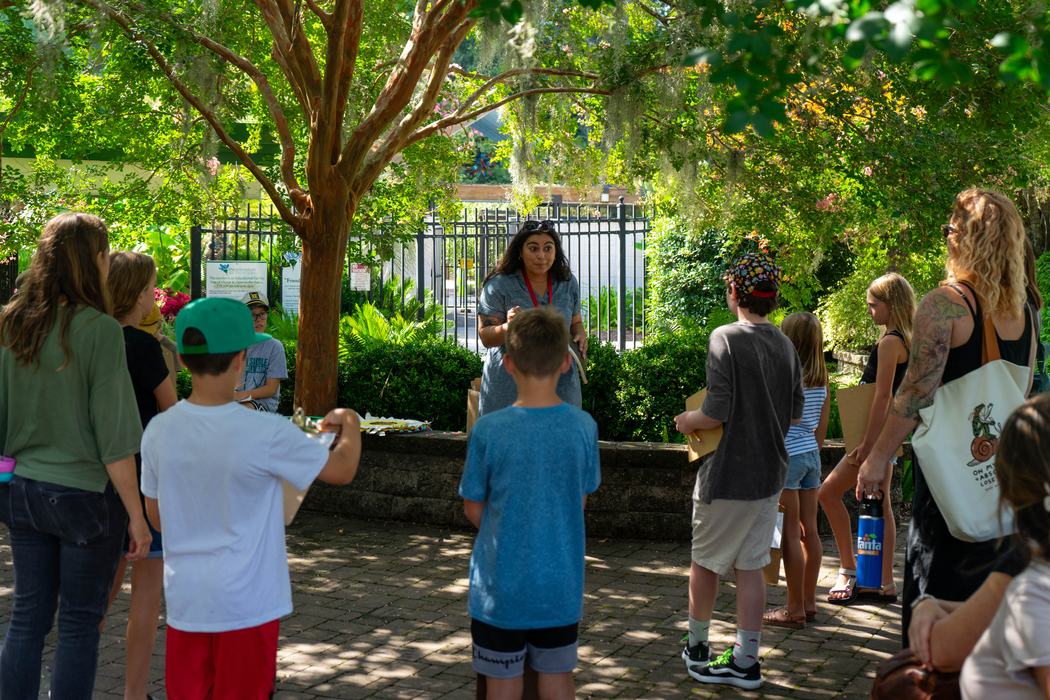 Over summer, youth had the opportunity to learn field journaling with our Consumer Horticulture Agent at our Extension Office and Arboretum (photo courtesy of Megan Sweeney)