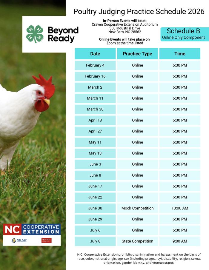 zoom practice dates from Feb 4 through July 8