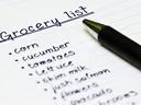 picture of a grocery list