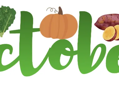October with a pumpkin kale and sweet potato