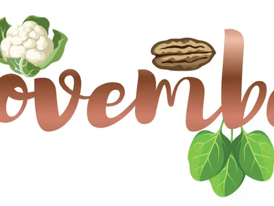 November with cauliflower pecan and spinach