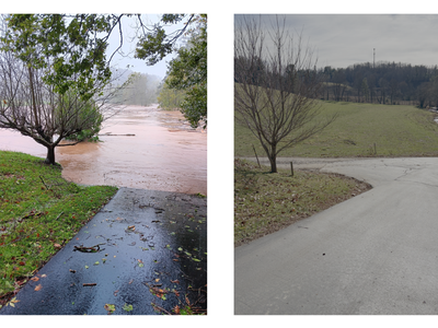 Before and After Hayfield Restoration