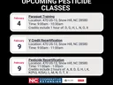 Upcoming pesticide classes: Feb 4 Paraquat Training; Feb 9 V Credit and Pesticide Recertification