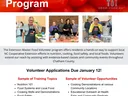 Flyer with Volunteer program information