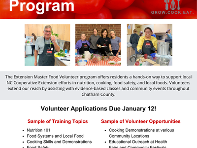 Flyer with Volunteer program information