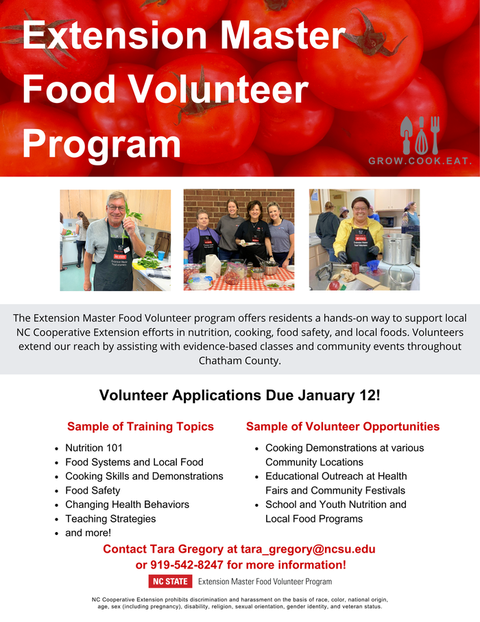 Flyer with Volunteer program information
