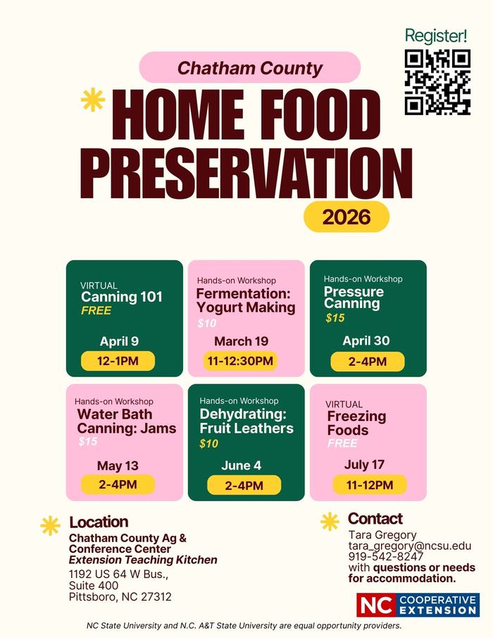 Flyer with all workshops listed