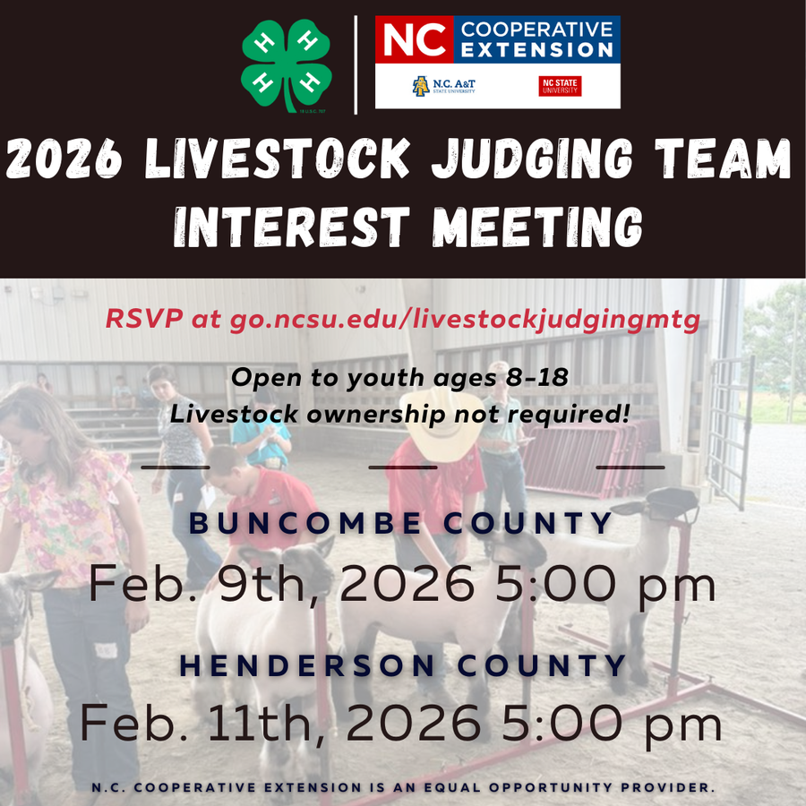 2026 Livestock Judging Team Interest Meeting Flyer