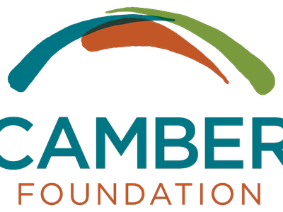 Camber Foundation logo with three curved brushstroke arcs above the text "CAMBER FOUNDATION"