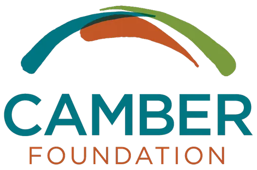 Camber Foundation logo with three curved brushstroke arcs above the text "CAMBER FOUNDATION"