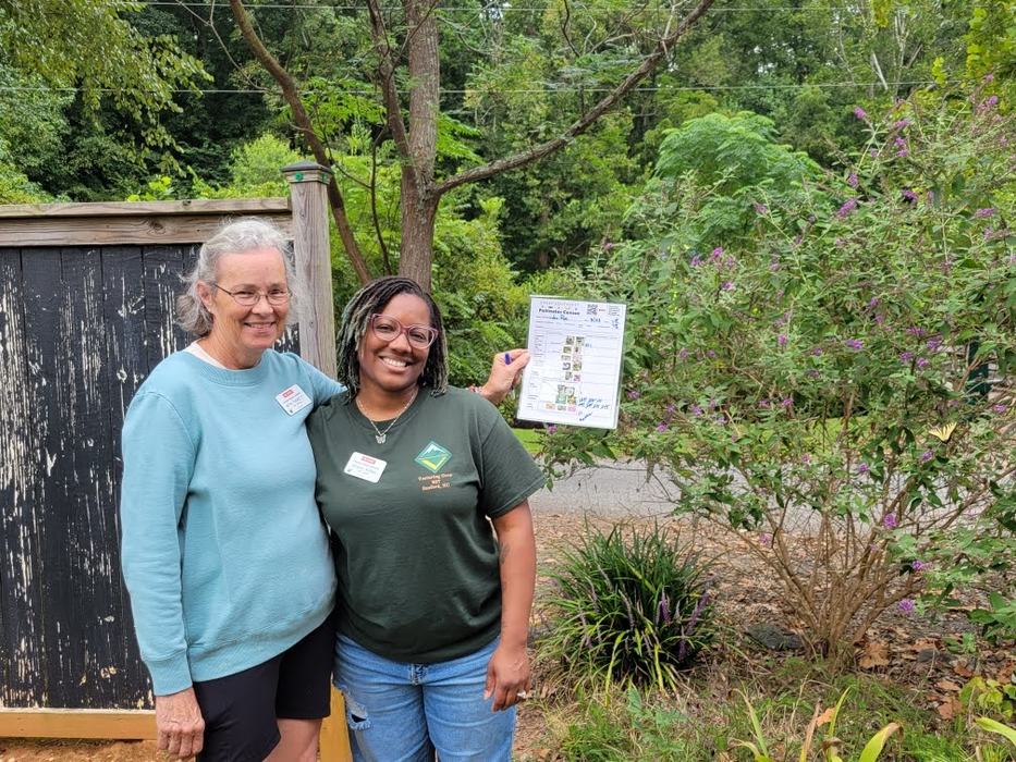 Volunteers smile together after completing the Great Southeast Pollinator Census at San-Lee Park. 