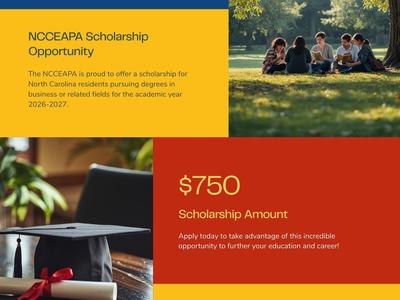 $750 SCHOLARSHIP AVAILABLE. FOR BUSINESS DEGREES OR BUSINESS-RELATED FIELDS. CONTACT CINDY DAVIS AT 252-794-6178 OR CJDAVI26@NCSU FOR AN APPLICATION.