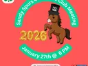 Horse Club Flyer with horse on it and 2026
