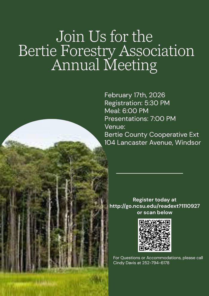 Flyer giving details about forestry meeting