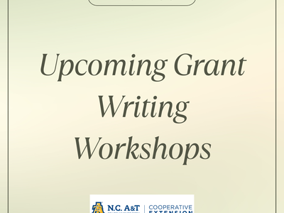 Upcoming Grant Writing Workshops