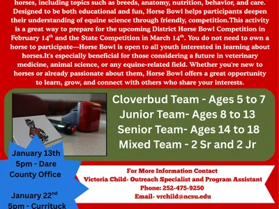 Flyer with horsebowl information on it and dates