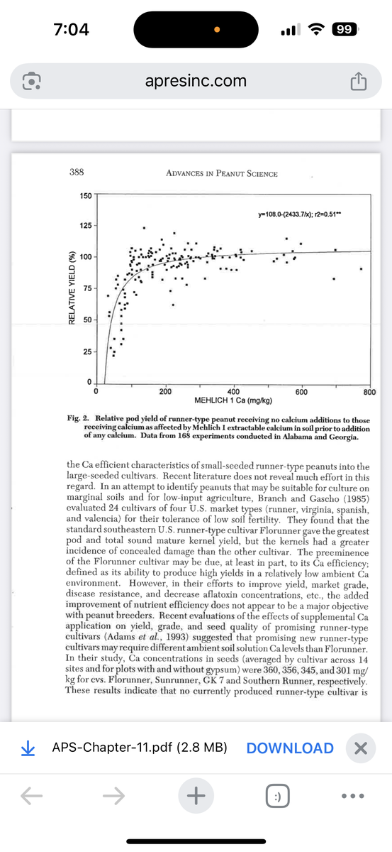 Relative yield of runner-type peanuts.