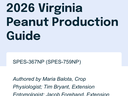 A screenshot from the 2026 Virginia Peanut Production Guide