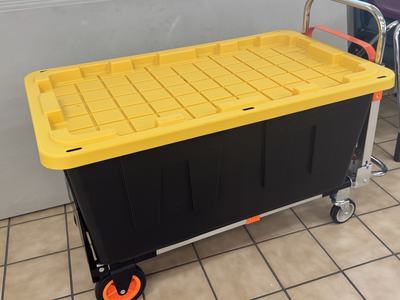 Meat Grinder Kit Tote on dolly