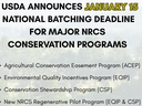 USDA announces January 15 national batching deadline for major NRCS conservation programs
