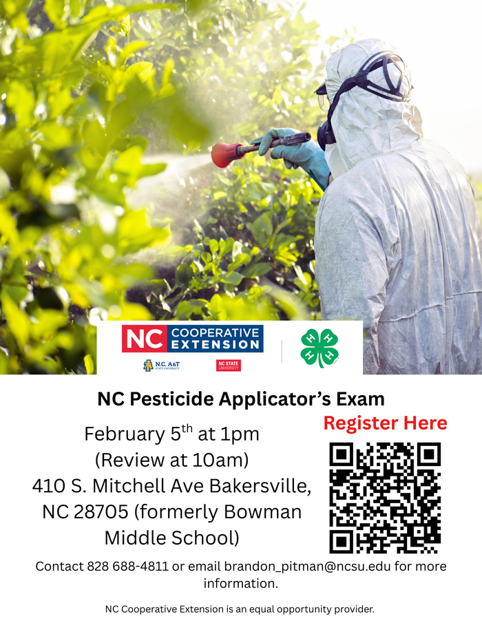 NC Pesticide Applicator’s Exam Registration