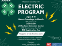 Electric program flyer with clipart