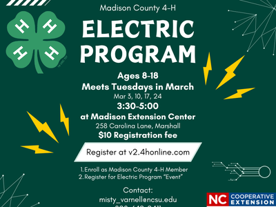 Electric program flyer with clipart