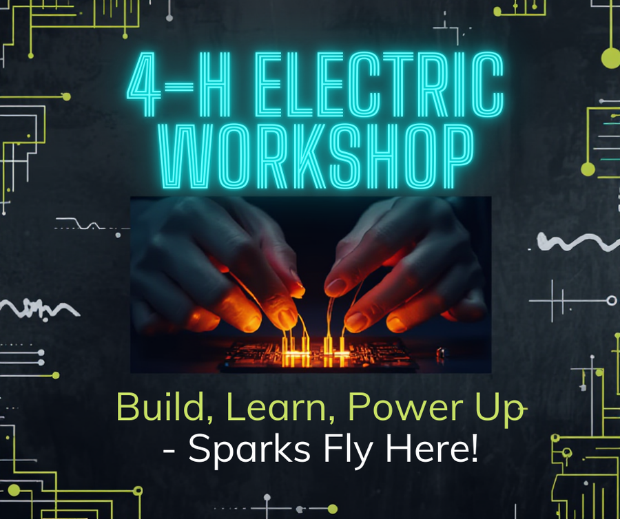 4-H Electric Workshop. Build, Learn, Power Up - Sparks Fly Here!