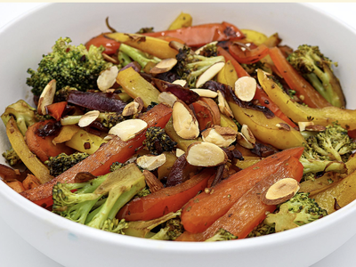 Image of Mediterranean recipe with vegetables and nuts