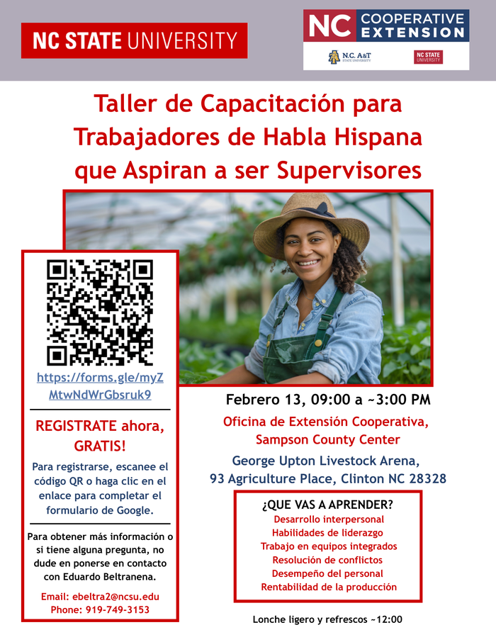 Supr Training flier in Spanish for Spanish-Speaking workers