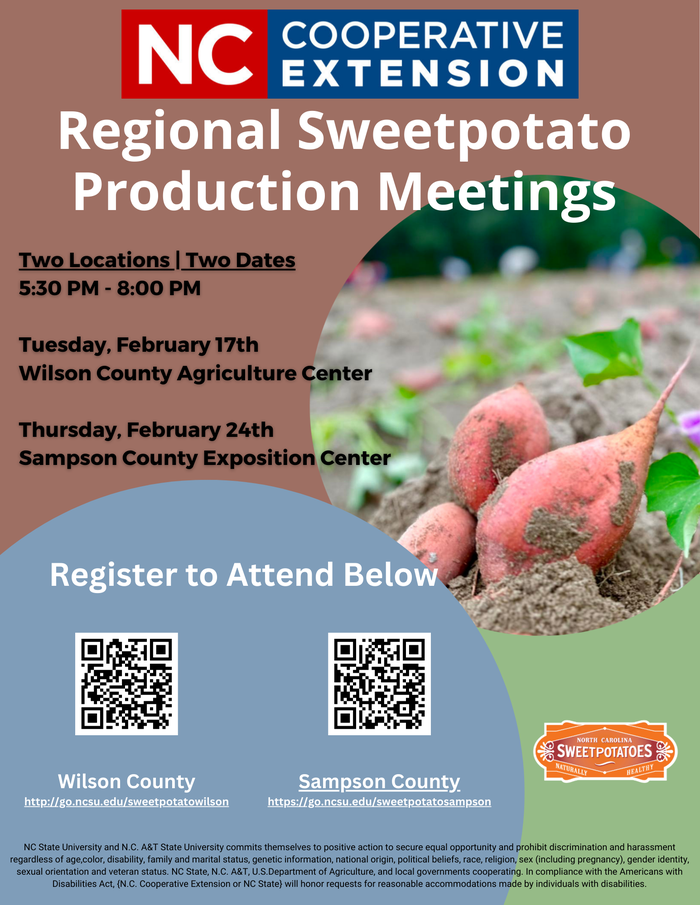 2026 Sweetpotato Production Meetings