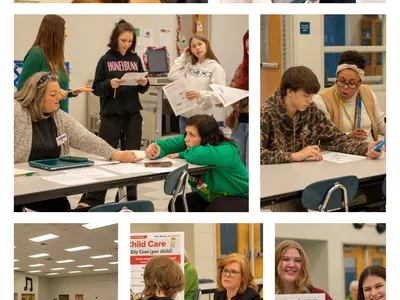 Photo collage of youth participating in Real Money Real World Program