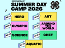 Halifax County 4-H Rural Life Center Summer Day Camp 2026 schedule with weekly themes and dates