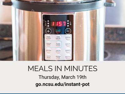 workshop title, date, and registration link below an up close image of instant pot cooker