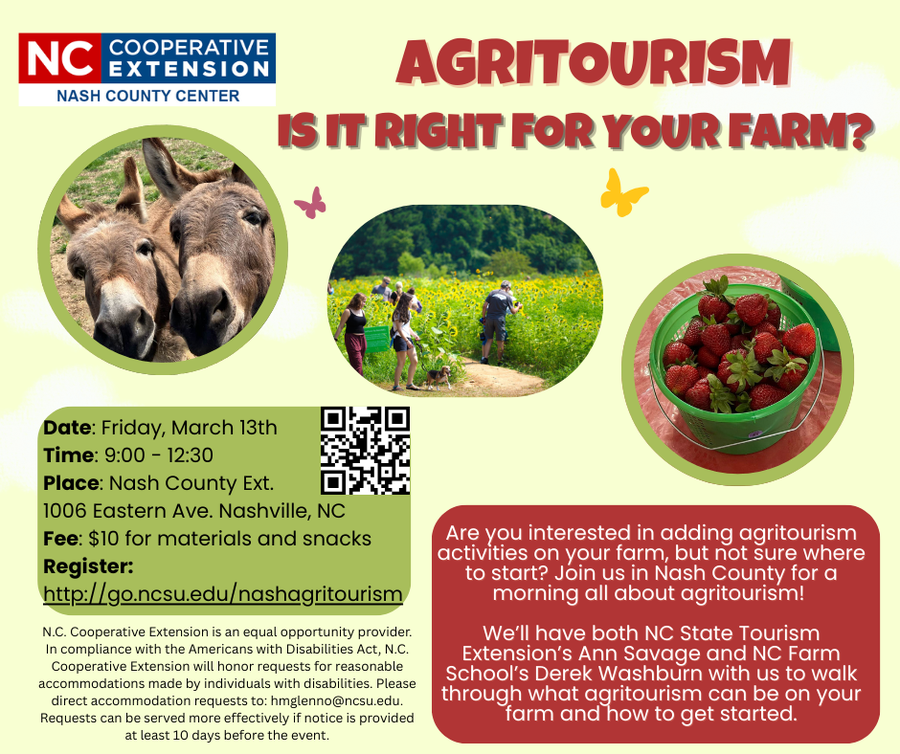 flyer for agritourism workshop