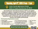 Conservation Equipment Field Day Apr 9, 2026 9am–3pm; Union County Ag Center; Registration required