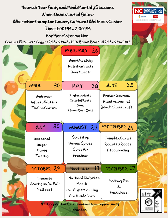 Nourish your body and mind dates and times 