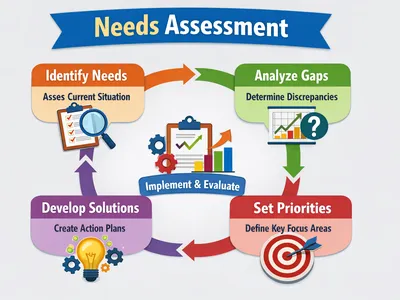 Needs assessment infographic flowchart