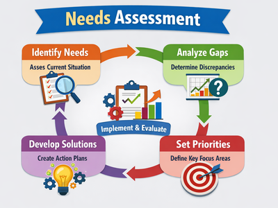 Needs assessment infographic flowchart
