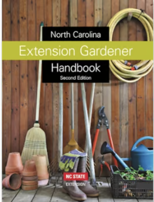 North Carolina Extension Gardener Handbook — Second Edition cover with gardening tools
