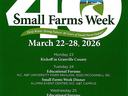 flier for small farms week events