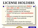 new pesticide video requirement
