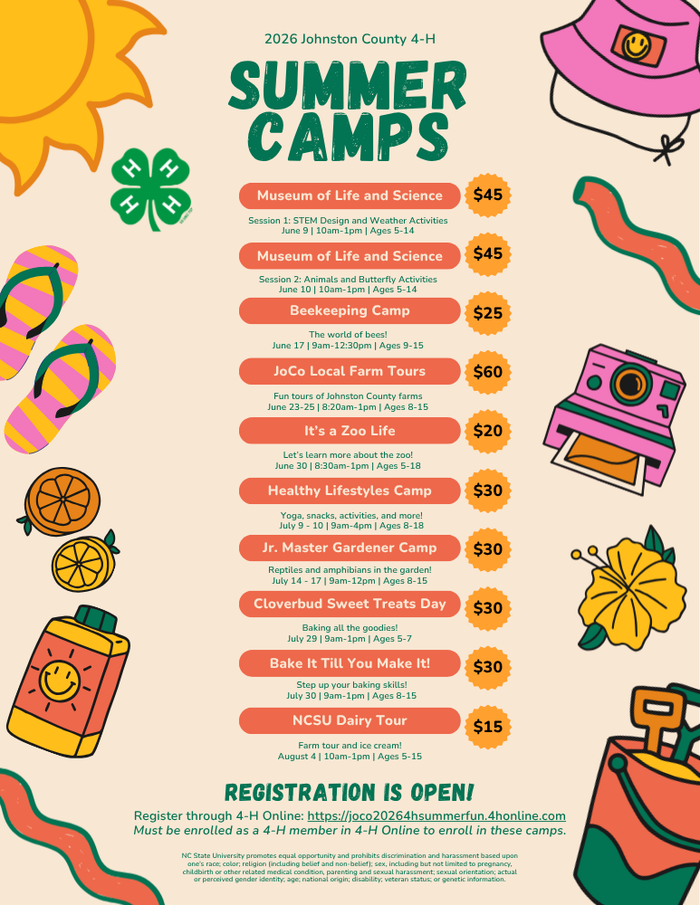 2026 JoCo 4-H Summer Fun Flyer