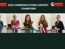 A collage of headshots of the 5 2026 State Communications Contest Champions.