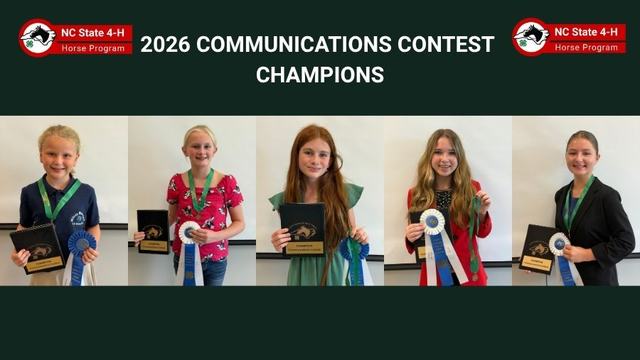 A collage of headshots of the 5 2026 State Communications Contest Champions.