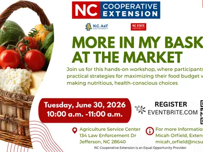 Flyer for more in my basket at the market event