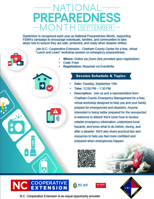 National Preparedness Month - Emergency Preparedness Workshop Flyer