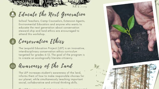 LEOPOLD EDUCATION PROJECT