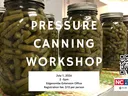 Picture advertising pressure canning class.