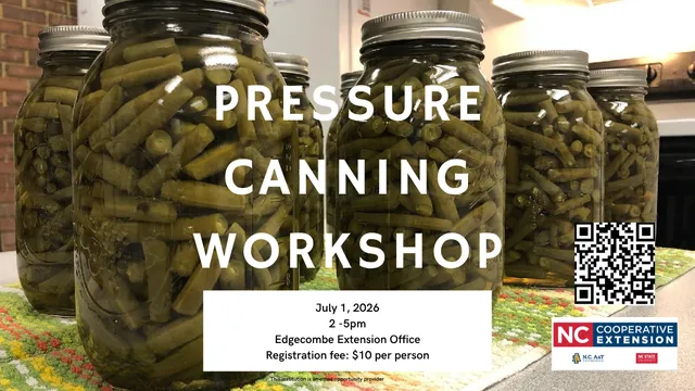 Picture advertising pressure canning class.